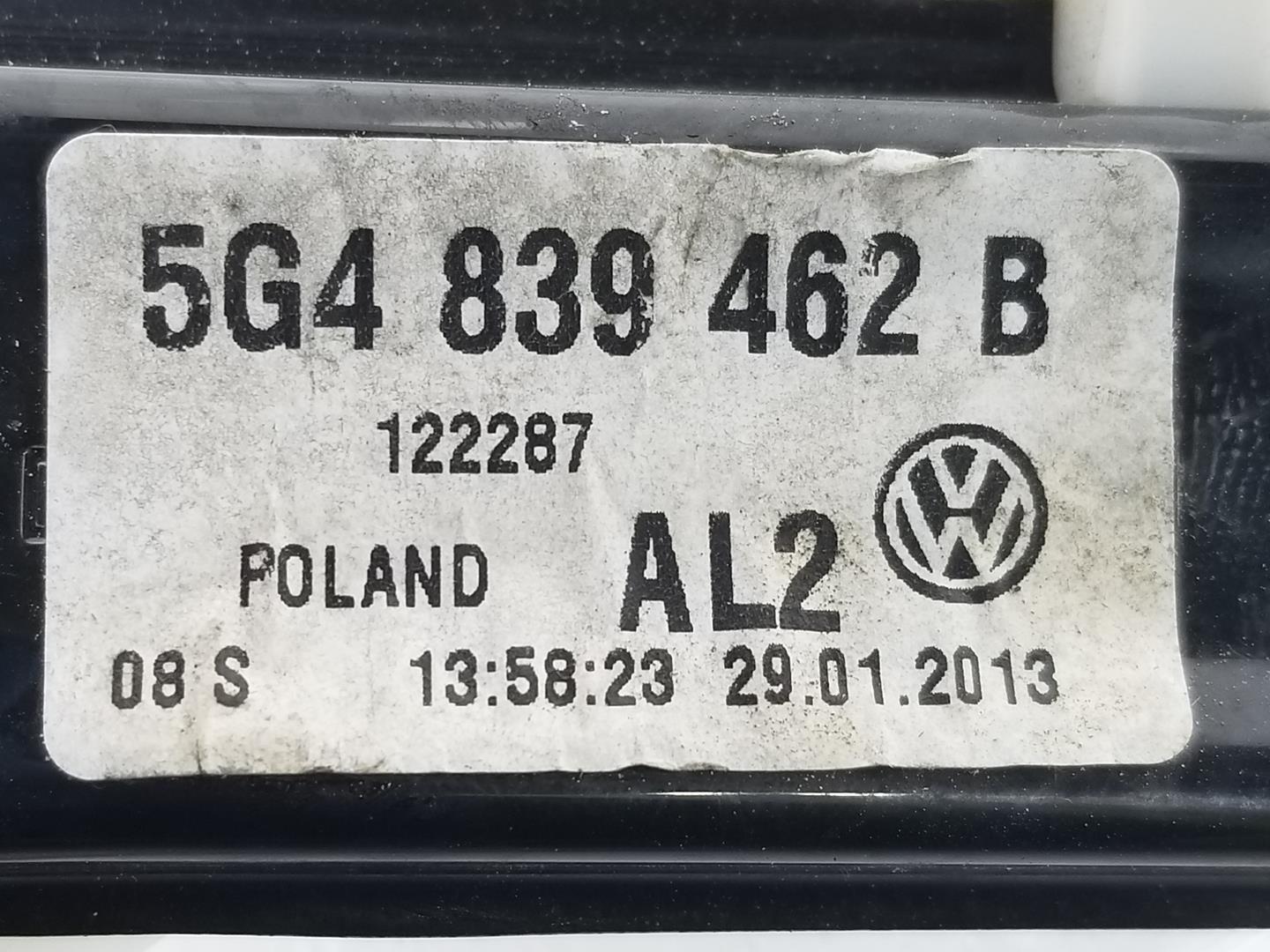 VOLKSWAGEN Golf 7 generation (2012-2024) Regulator de geam ușă dreapta spate 5G4839462B, 5G4839462B 19760402