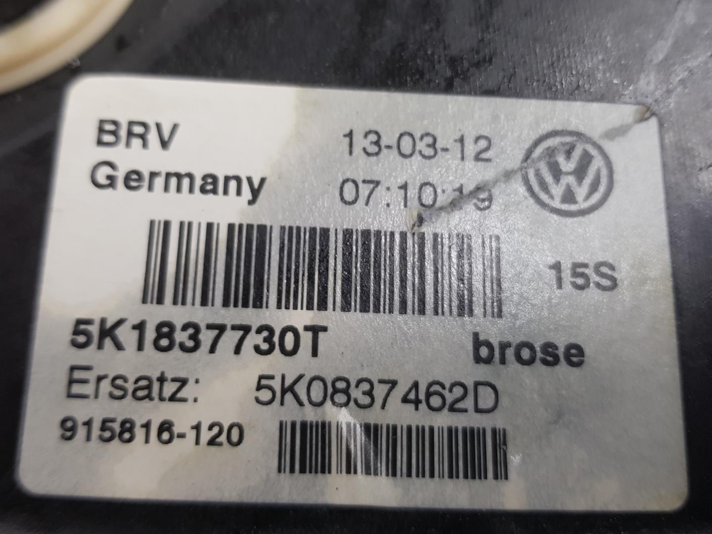 VOLKSWAGEN Golf 6 generation (2008-2015) Front Right Door Window Regulator 5K0837462D, 5K0837462D 24235613