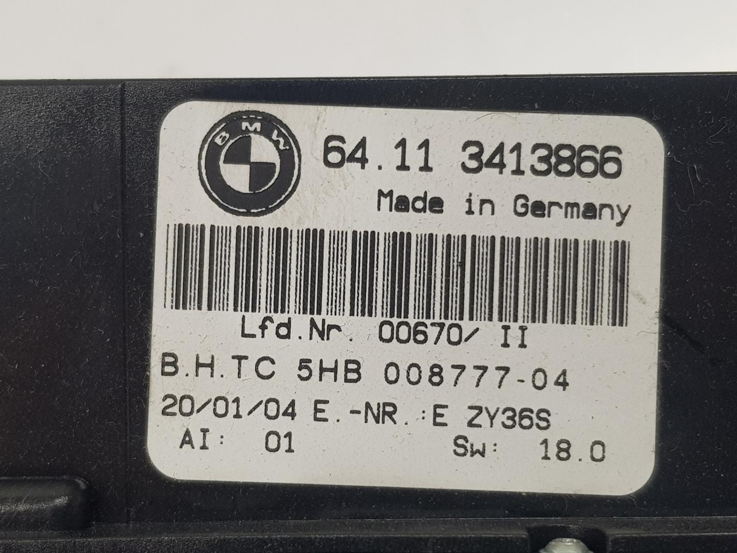 BMW X3 E83 (2003-2010) Klimato kontrolės (klimos) valdymas 64113413866, 3413866 24219358