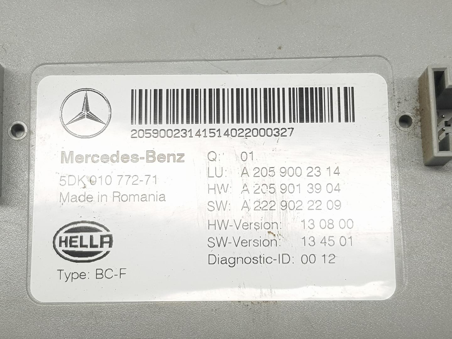 MERCEDES-BENZ C-Class W205/S205/C205 (2014-2023) Kiti valdymo blokai A2059002314, A2059002314 19867563