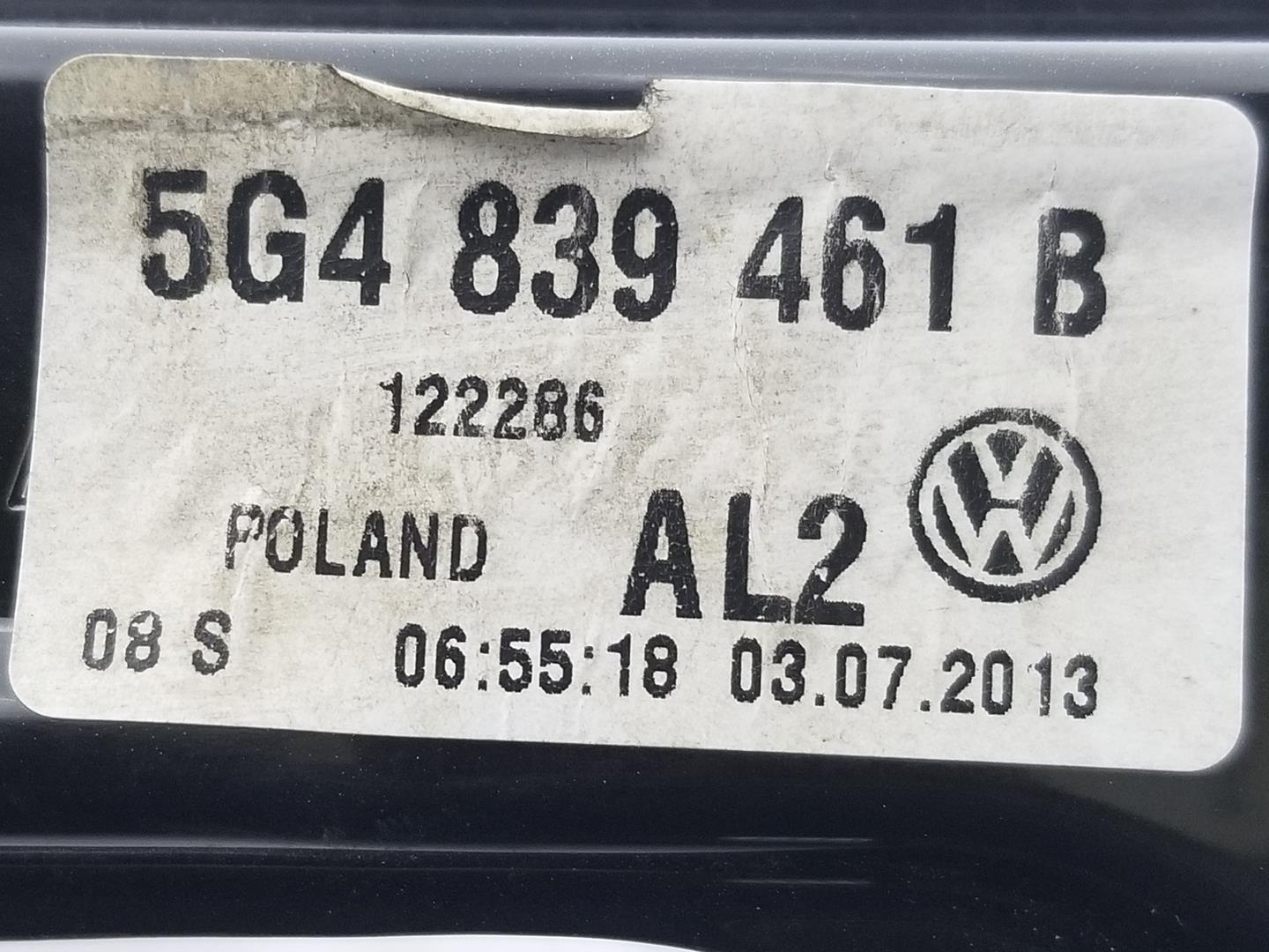 VOLKSWAGEN Golf R 7 generation (2013-2019) Galinių kairių durų stiklo pakelėjas 5G4839461B,5G4839461B,2222DL 19777376