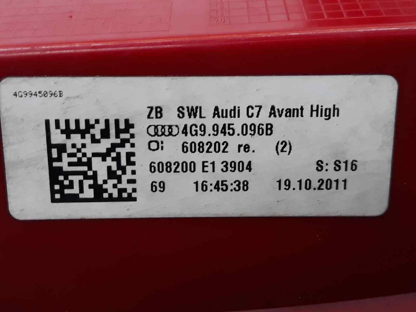 AUDI A7 C7/4G (2010-2020) Galinis dešinys žibintas 4G9945096B, 4G9945096B 19657523