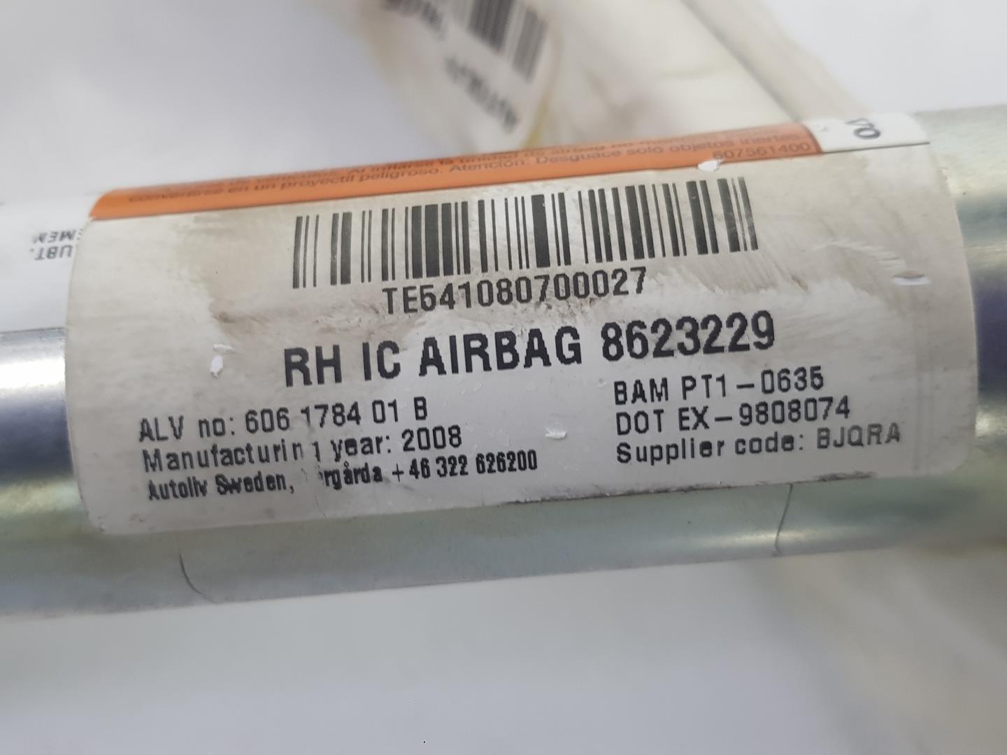 VOLVO S60 1 generation (2000-2009) Airbag de toit latéral droit SRS 8623229, 8623229 19733017