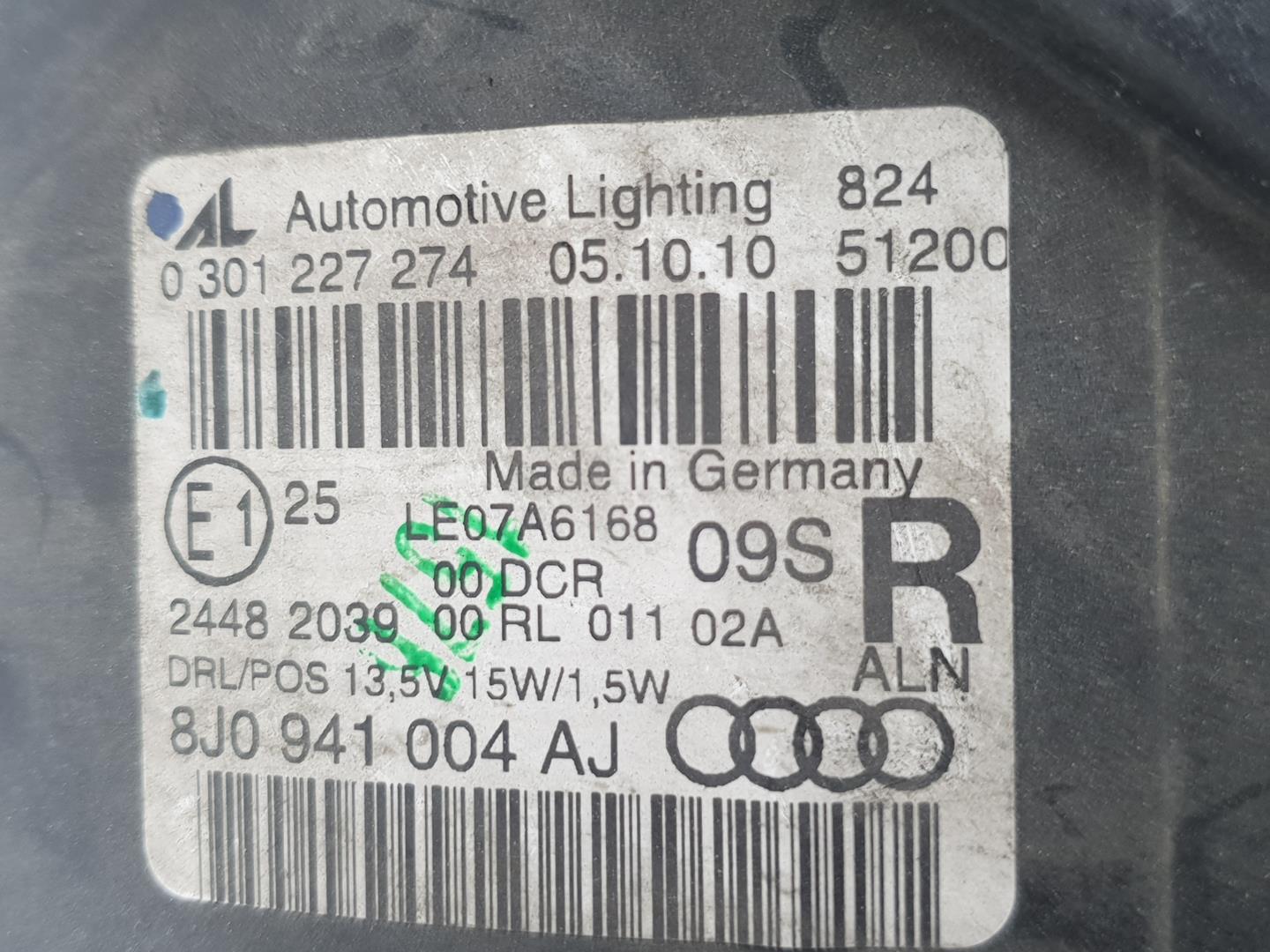 AUDI TT 8J (2006-2014) Front Right Headlight 8J0941004AJ, 8J0941004AJ 24240953