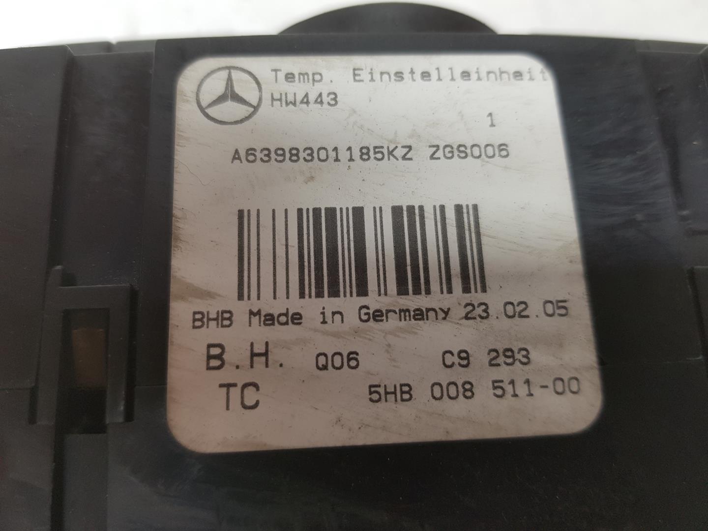 MERCEDES-BENZ Vito W639 (2003-2015) Climate  Control Unit A6398301185,A6398301185KZ 19921904