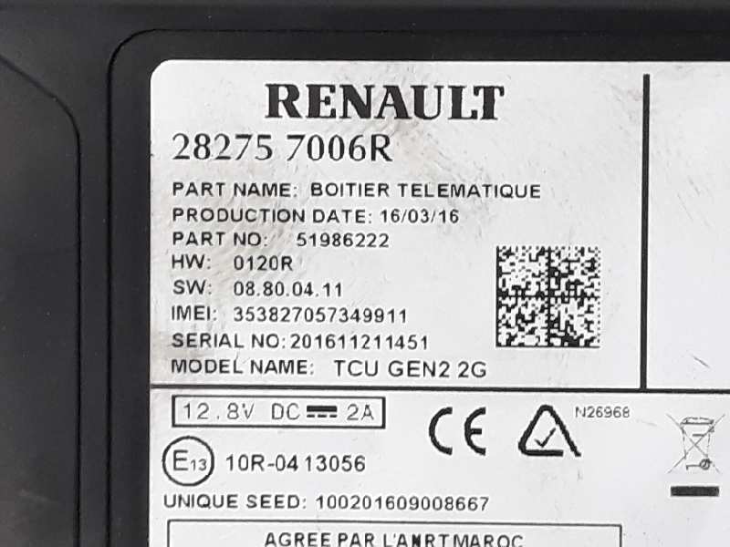 RENAULT Megane 3 generation (2008-2020) Kiti valdymo blokai 282757006R, 282757006R 19706130