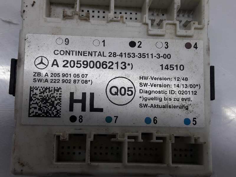 MERCEDES-BENZ C-Class W205/S205/C205 (2014-2023) Kiti valdymo blokai A2059006213,2841533511300 19650685