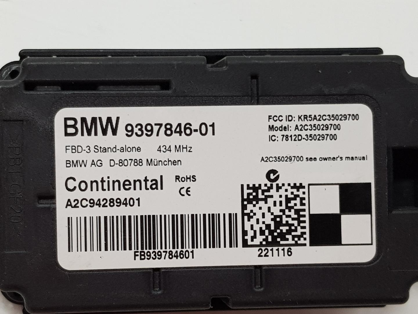 BMW 4 Series F32/F33/F36 (2013-2020) Alte unități de control 9397846, 61359397846 24884509