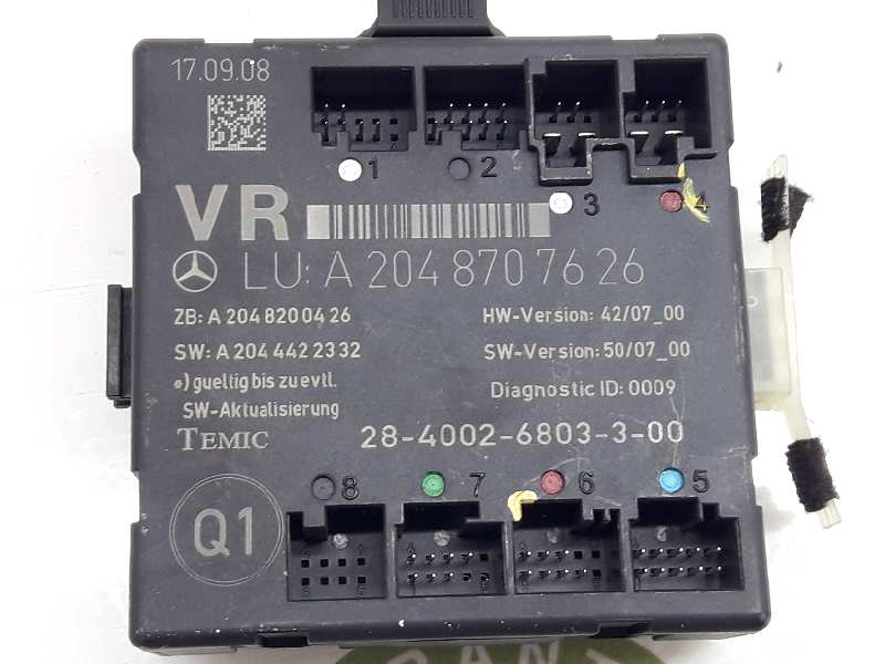 MERCEDES-BENZ C-Class W204/S204/C204 (2004-2015) Other Control Units A2048707626, A2048707626 19900776