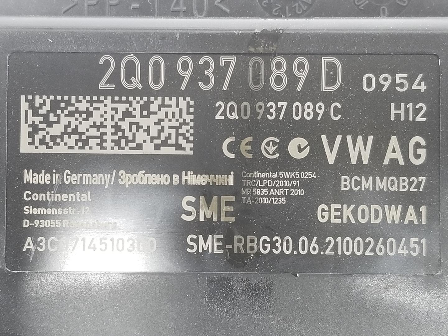 SEAT Alhambra 2 generation (2010-2021) Muut ohjausyksiköt 2Q0937089D, 2Q0937089C 19894008