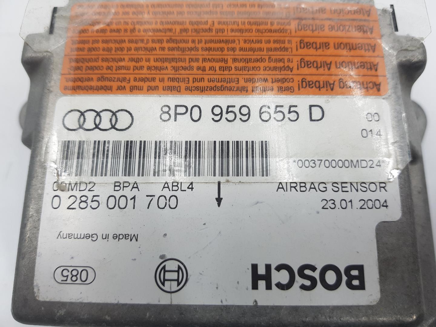 AUDI A2 8Z (1999-2005) SRS Control Unit 8P0959655D,8P0959655D,2222DL 19911016