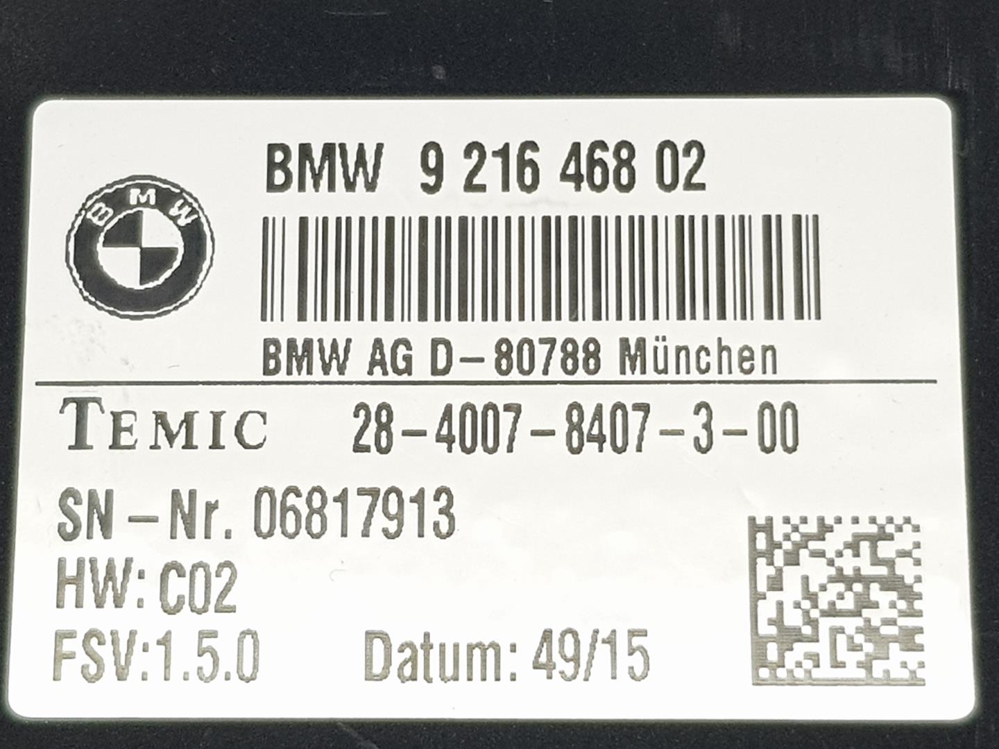 BMW 4 Series F32/F33/F36 (2013-2020) Other Control Units 61359216468, 9216468 19884168