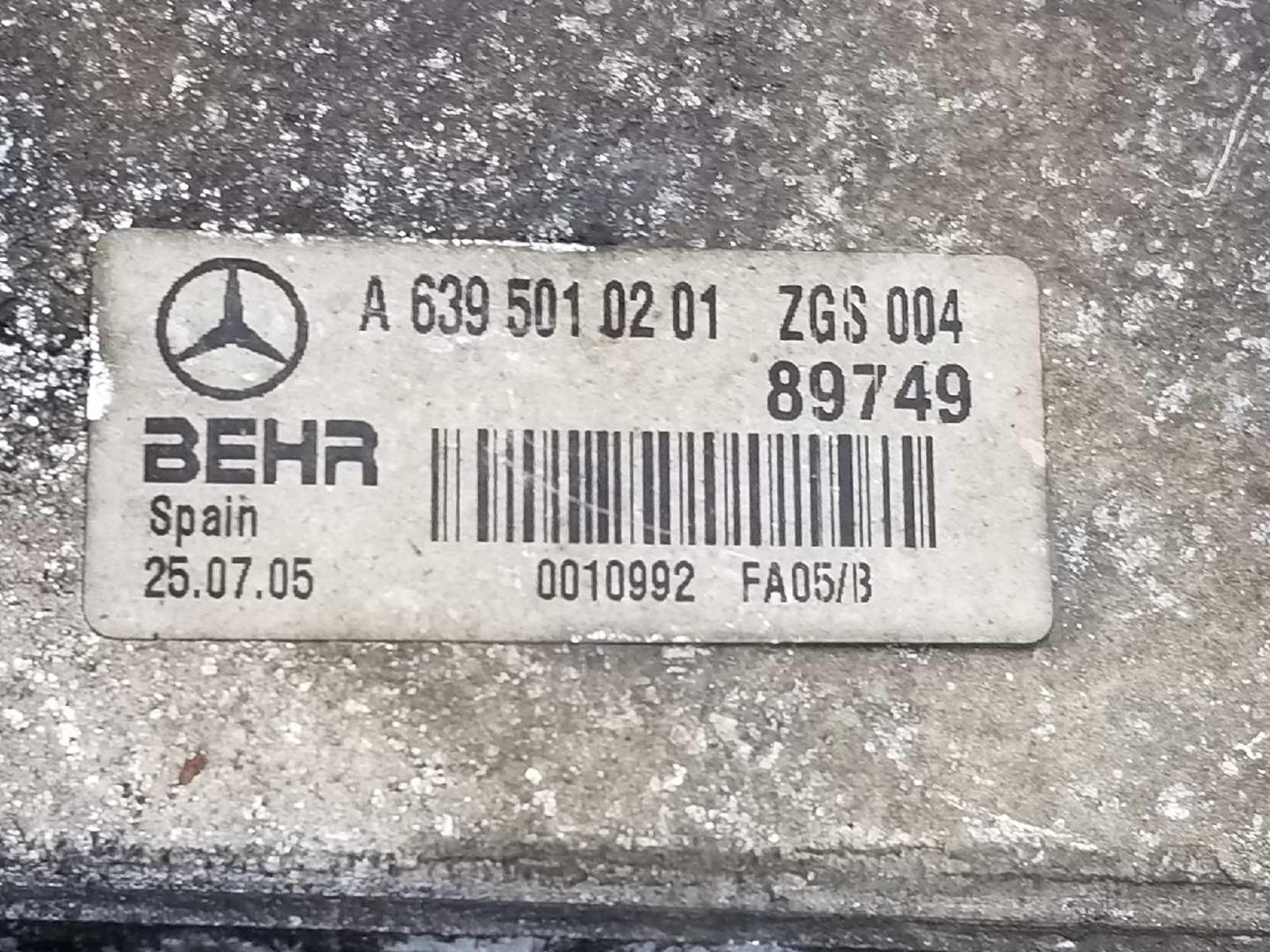 MERCEDES-BENZ Vito W639 (2003-2015) Радіатор міжкулерного охолодження A6395010201,6395010201 19712045