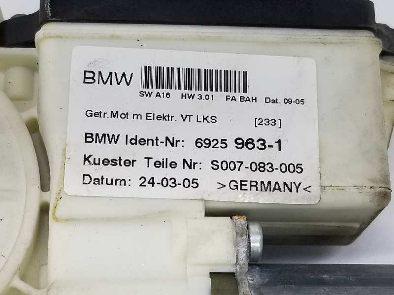 BMW X3 E83 (2003-2010) Vänster framdörr Fönsterregulatormotor 6925963, 67626925963 19681576