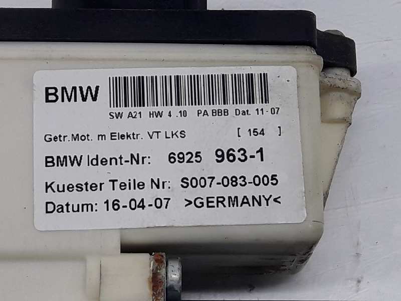 BMW X3 E83 (2003-2010) Vänster framdörr Fönsterregulatormotor 6925963, 67626925963 19652204