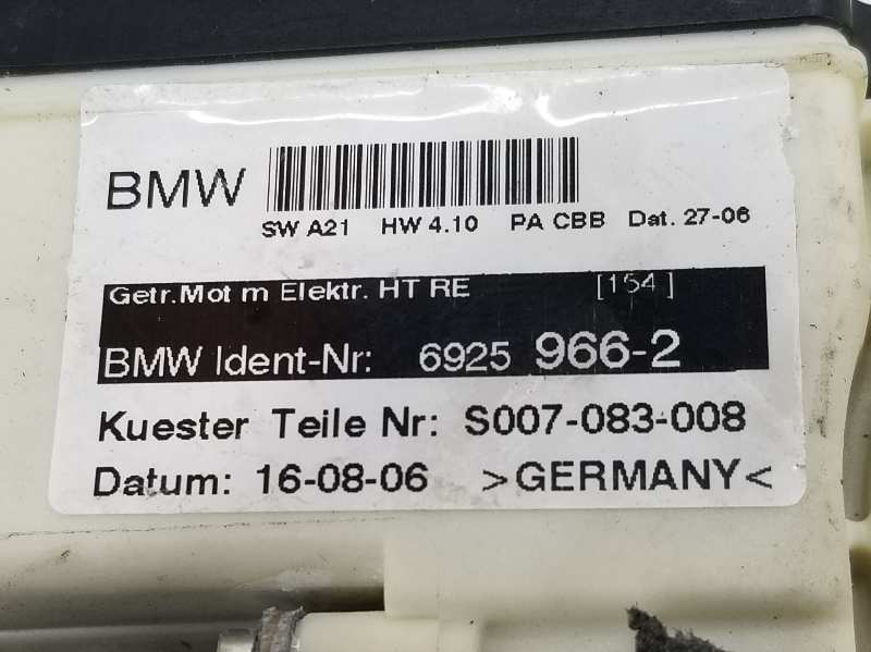 BMW X3 E83 (2003-2010) Galinių dešinių durų stiklo pakelėjo varikliukas 6925966, 67626925966 19681752