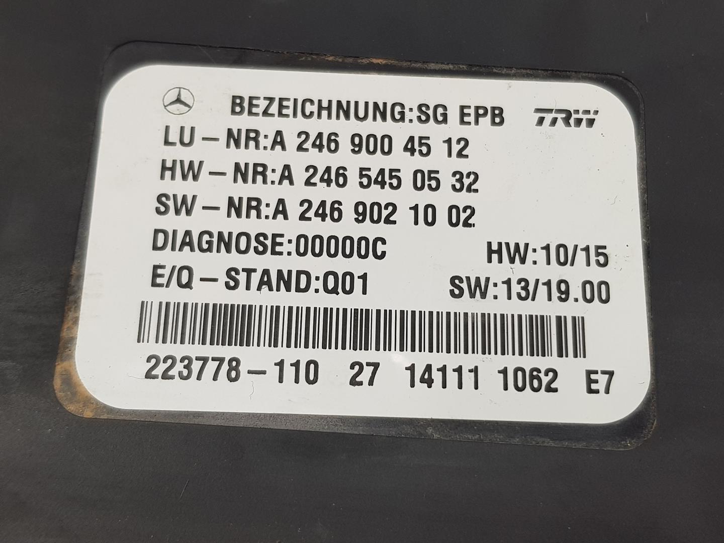 MERCEDES-BENZ A-Class W176 (2012-2018) Kiti valdymo blokai A2469004512, A2469004512 24870833