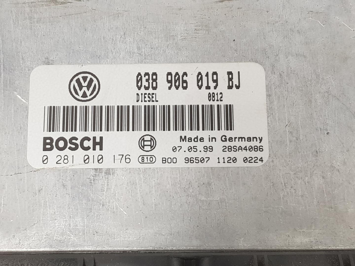 VOLKSWAGEN Passat B5 (1996-2005) Engine Control Unit ECU 038906019BJ, 0281010176 19903830