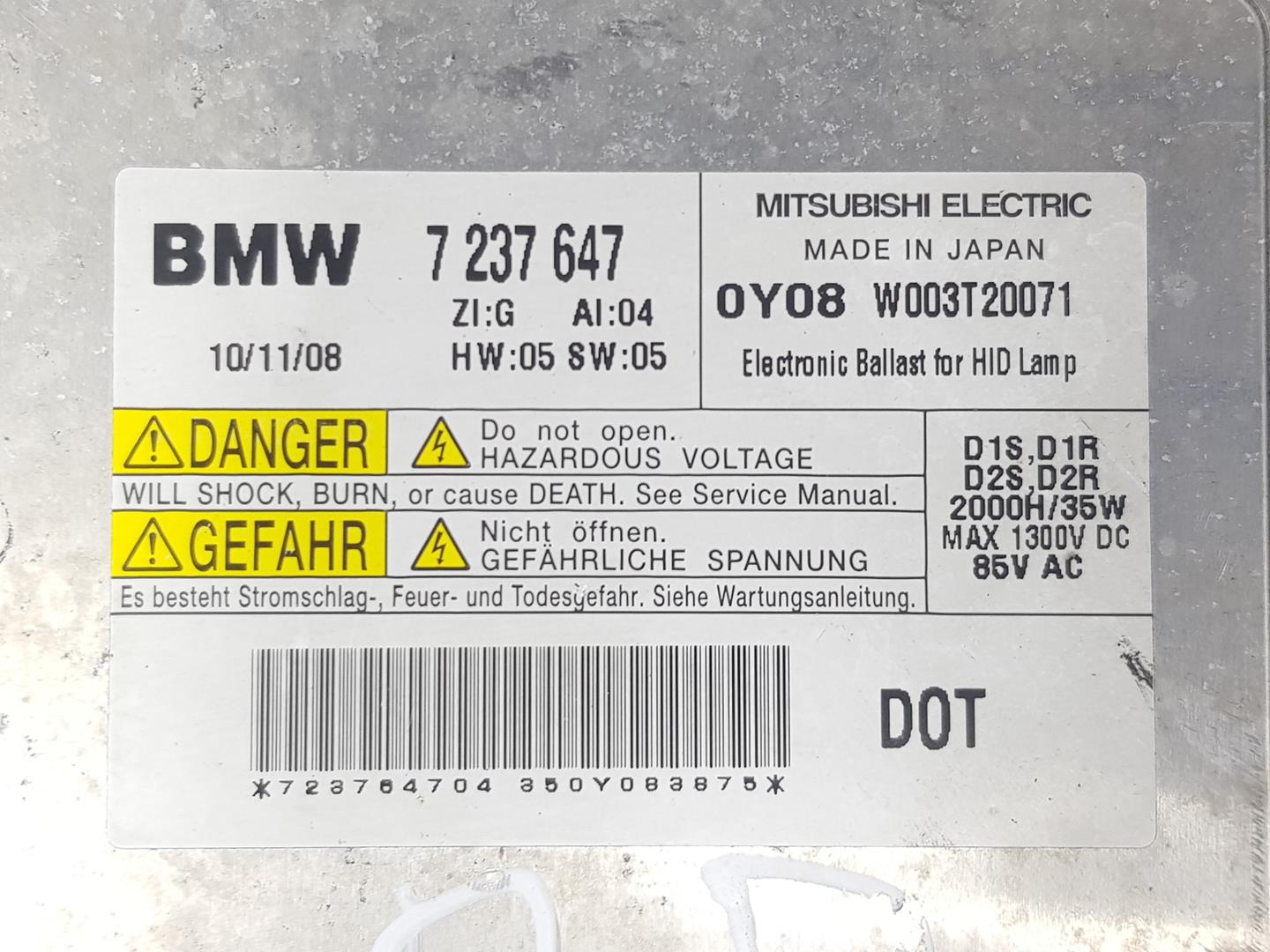 BMW 7 Series F01/F02 (2008-2015) Xenónová svetelná riadiaca jednotka 63117237647, 7237647 24857165