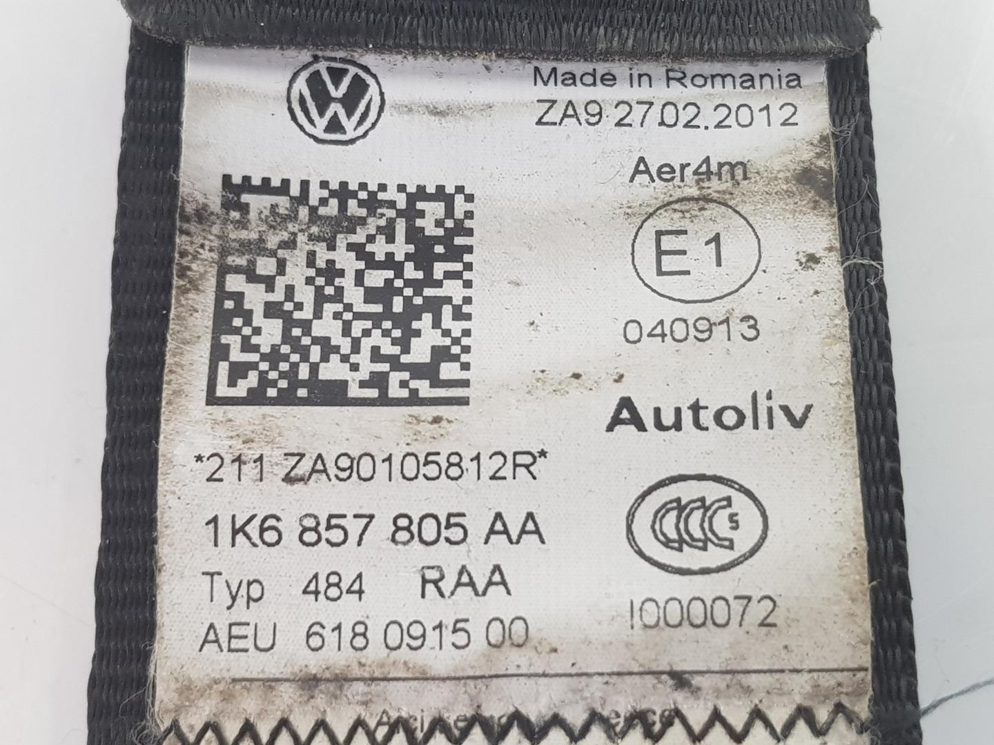 VOLKSWAGEN Golf 6 generation (2008-2015) Aizmugurējā kreisā drošības josta 1K6857805AA, 1K6857805AA 24235642