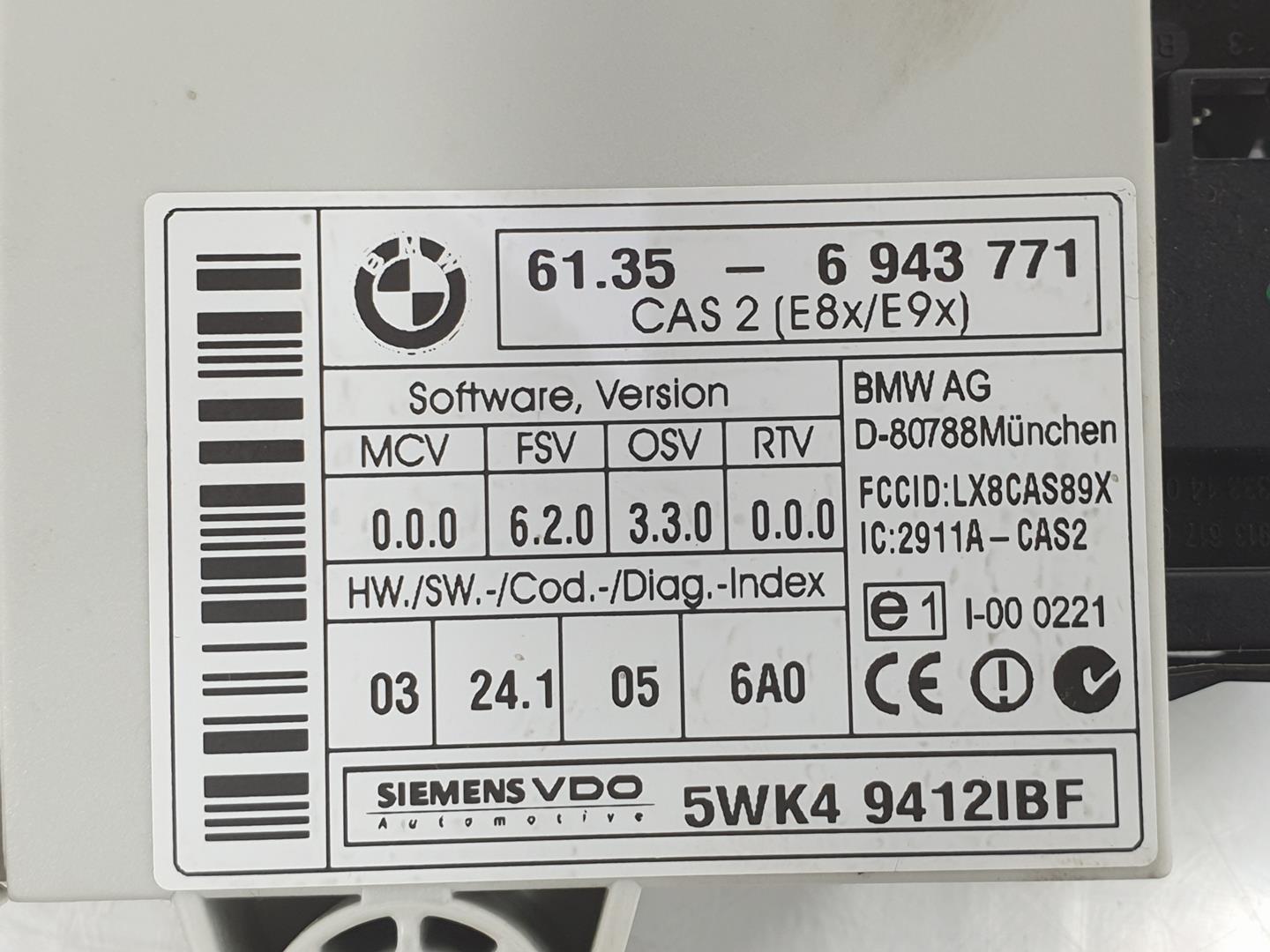 BMW 3 Series E90/E91/E92/E93 (2004-2013) CAS EWS 61356943771, 61356943771 19814342