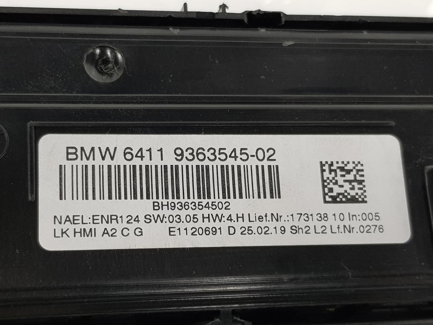BMW 4 Series F32/F33/F36 (2013-2020) Klimato kontrolės (klimos) valdymas 9363545, 64119363545 23501521