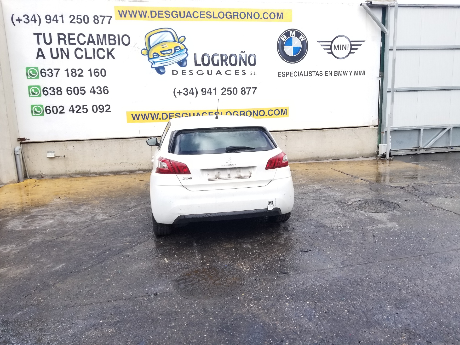 PEUGEOT 308 T9 (2013-2021) Наружная ручка задней правой двери 1609239680,1609239680,ROJO2222DL 19682779