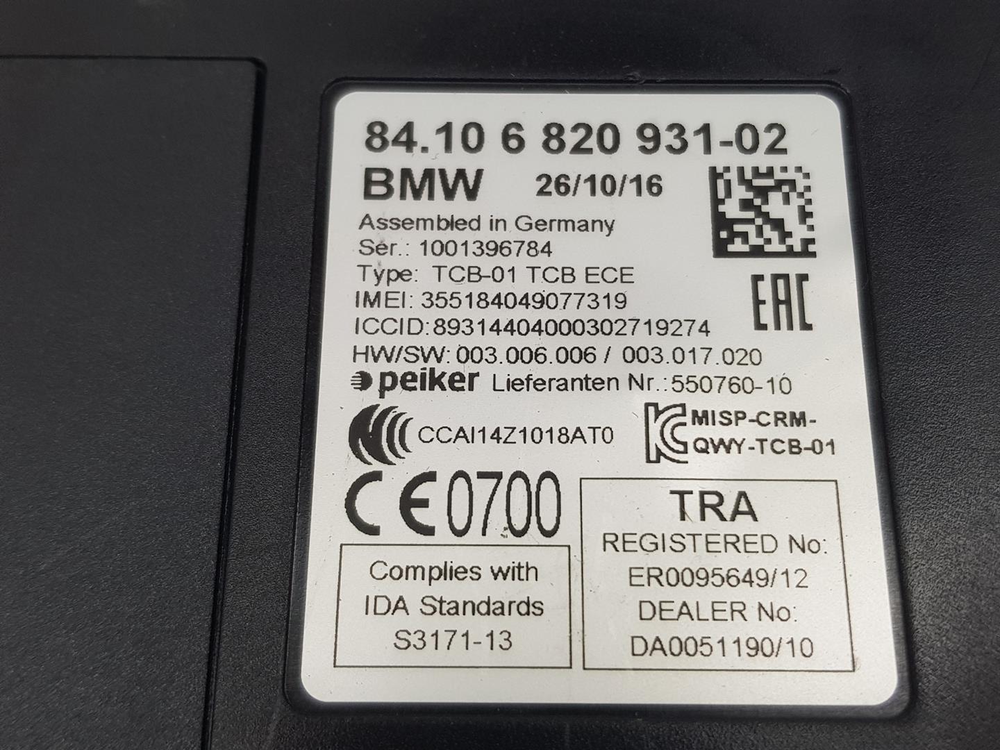 BMW 3 Series F30/F31 (2011-2020) Andre kontrollenheter 84106820931, 9362848 25355138