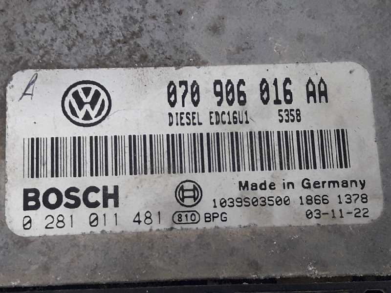 VOLKSWAGEN Touareg 1 generation (2002-2010) Engine Control Unit ECU 070906016AA,070906016AA 19899048