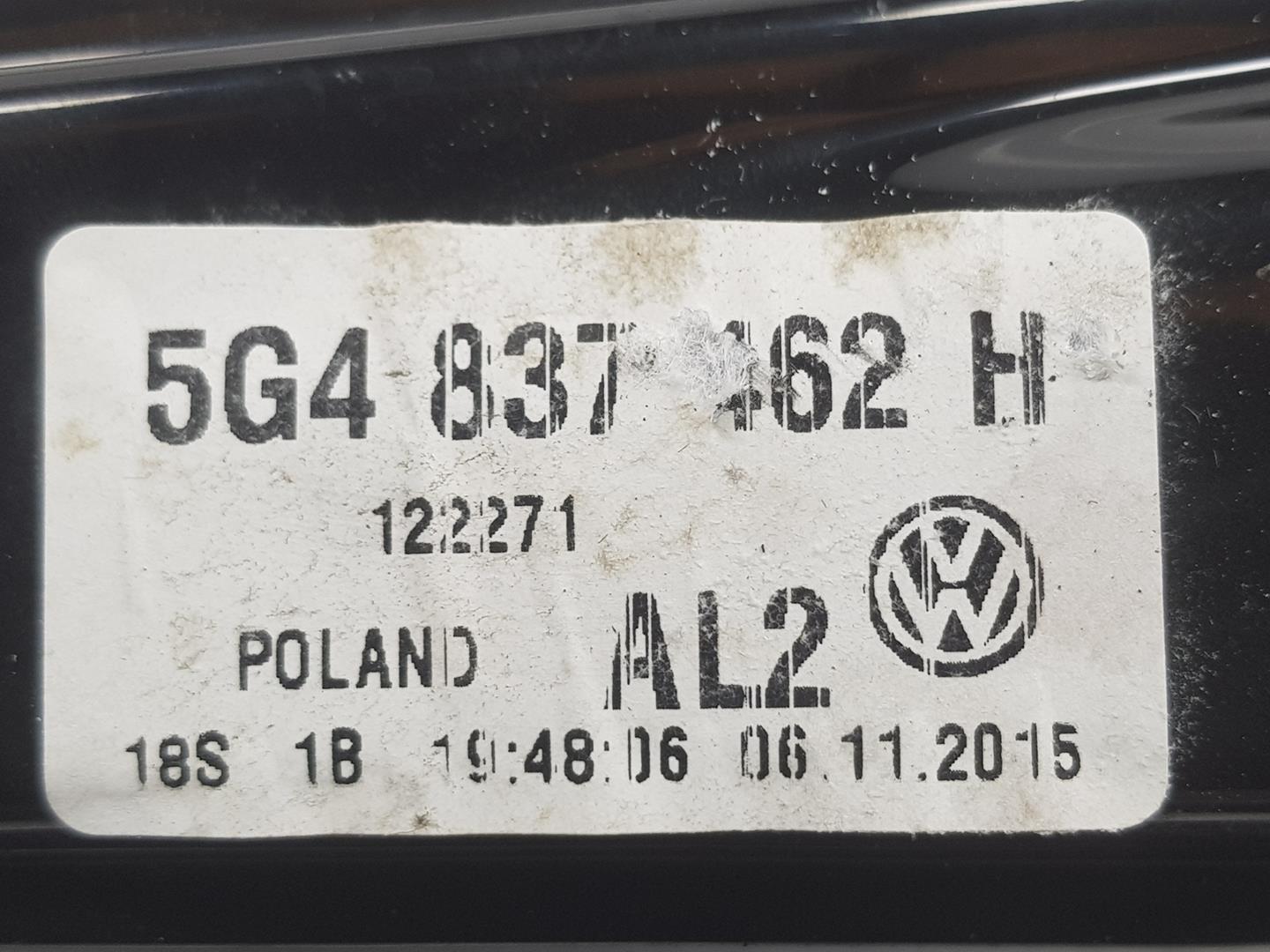 VOLKSWAGEN Variant VII TDI (2014-2024) Стеклоподъемник передней правой двери 5G4837462H, 5G4837462H 19842691