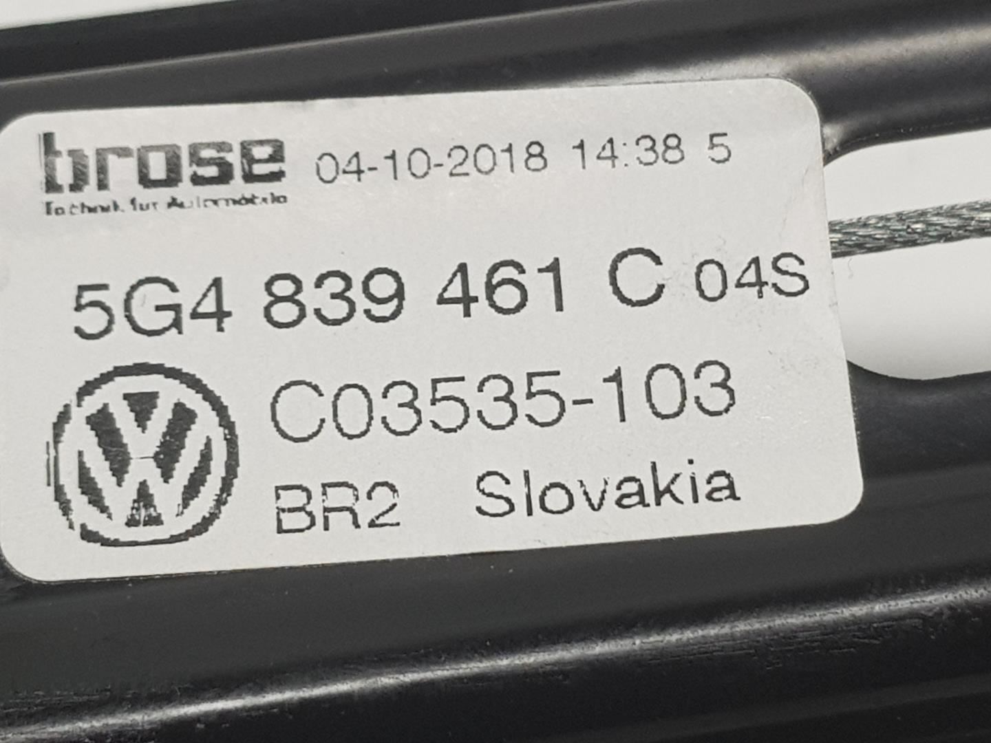 VOLKSWAGEN Golf 7 generation (2012-2024) Vasemman takaoven ikkunannostin 5G4839461C, 5G4839461C, SINMOTOR 19857100