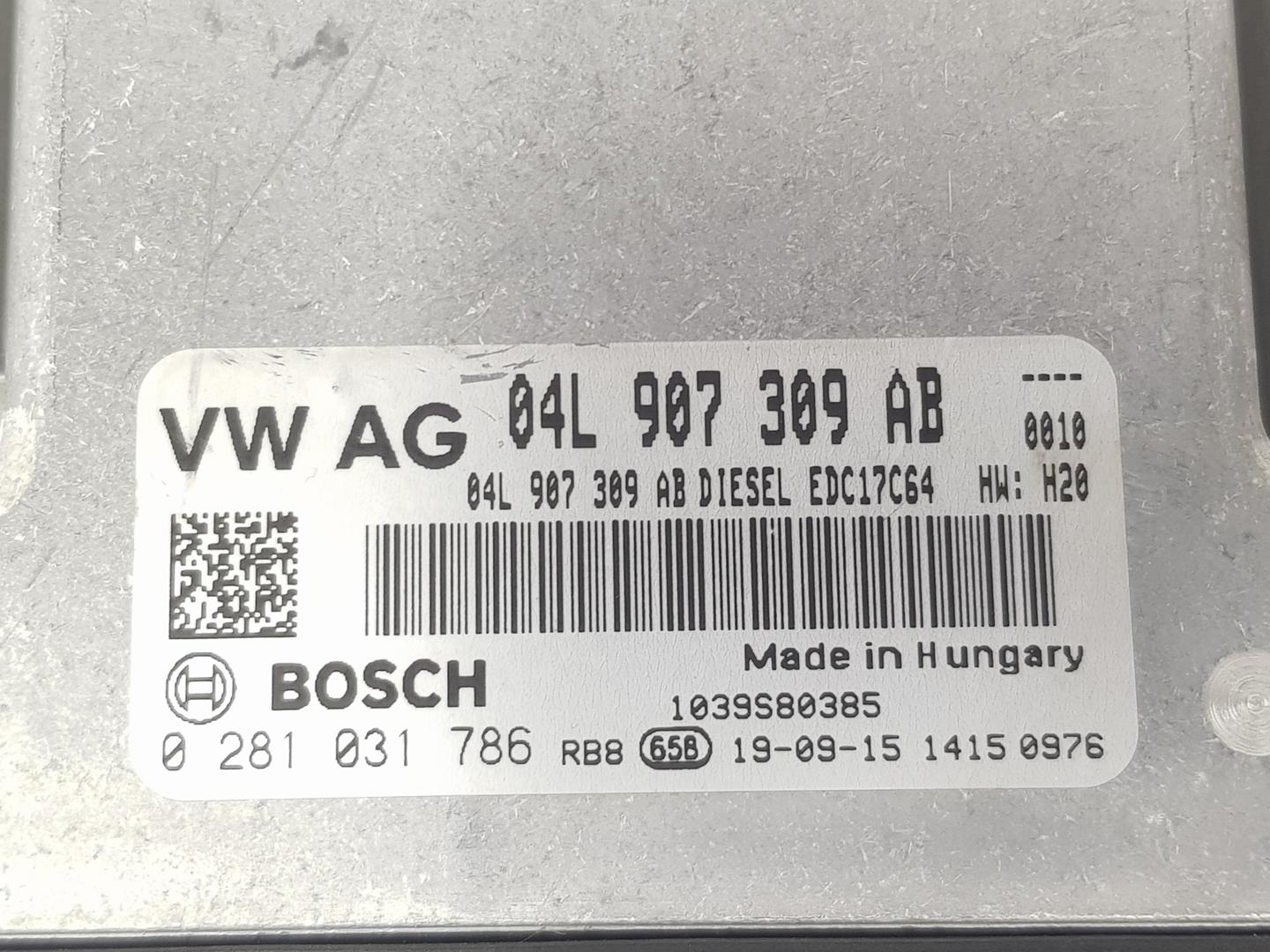 VOLKSWAGEN Caddy 4 generation (2015-2020) Engine Control Unit ECU 04L907309AB, 04L907309AB 19837435