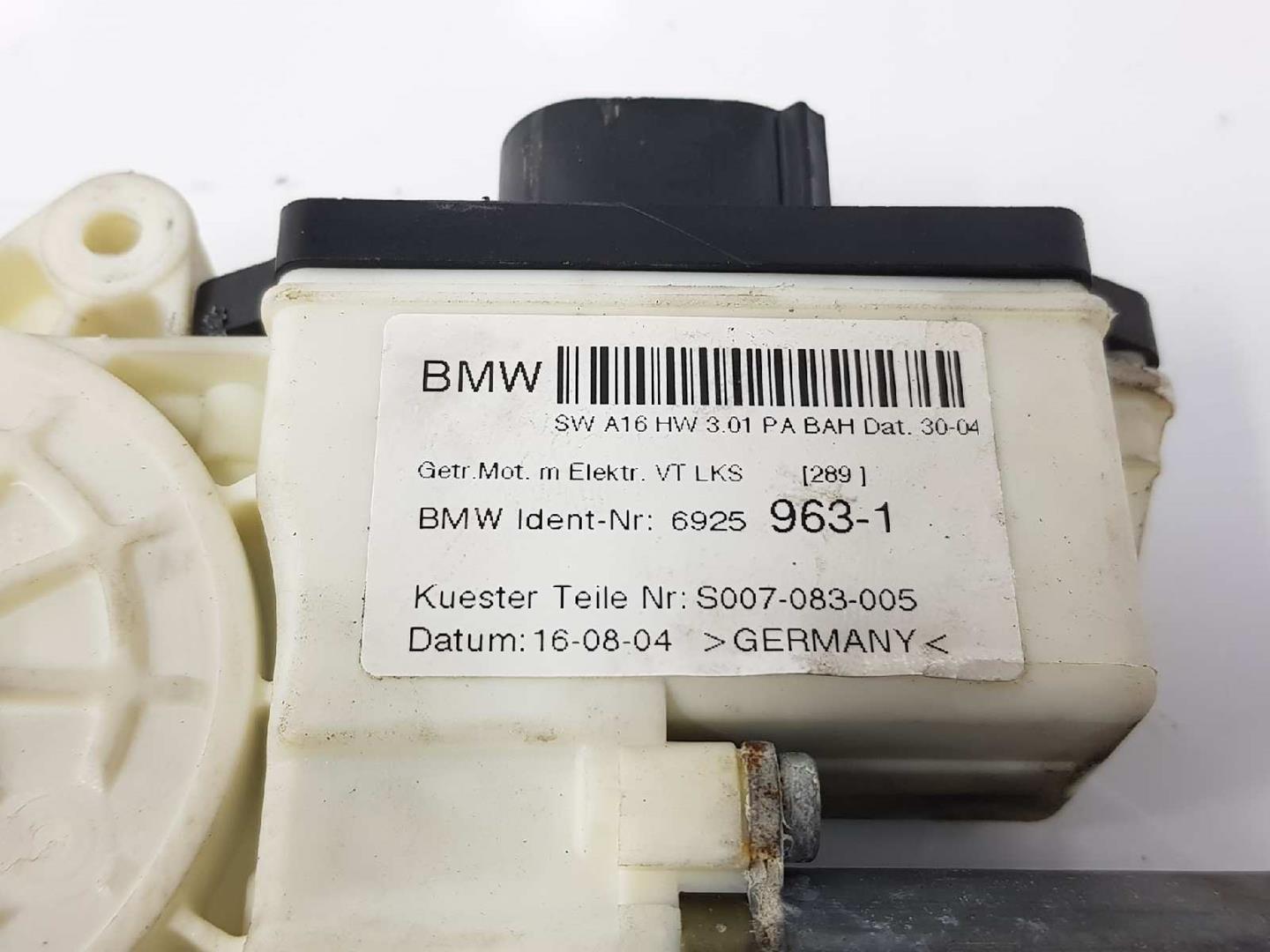 BMW X3 E83 (2003-2010) Vänster framdörr Fönsterregulatormotor 67626925963, 69259631 19719474