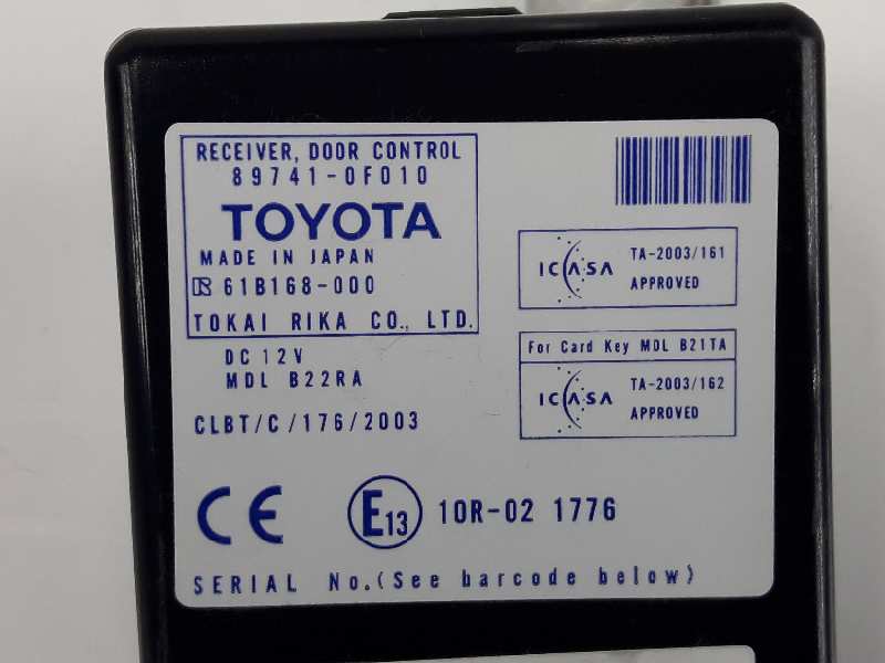 TOYOTA Corolla Verso 1 generation (2001-2009) Other Control Units 897410F010 19658402