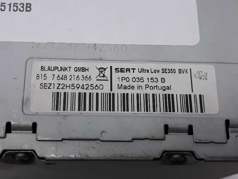 SEAT Leon 2 generation (2005-2012) Автомагнитола без навигации 1P0035153B,7684216366,ULTRALOWSE350 19662205