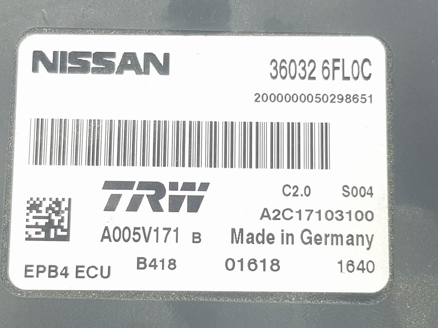 NISSAN Qashqai 2 generation (2013-2023) Muut ohjausyksiköt 360326FL0C, 360326FL0C 19819220