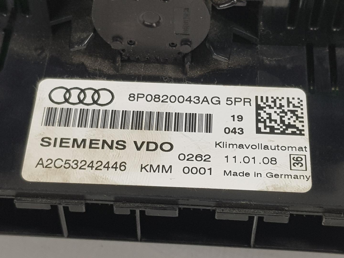 AUDI A3 8P (2003-2013) Climate  Control Unit 8P0820043AG, 8P0820043AG 21675796