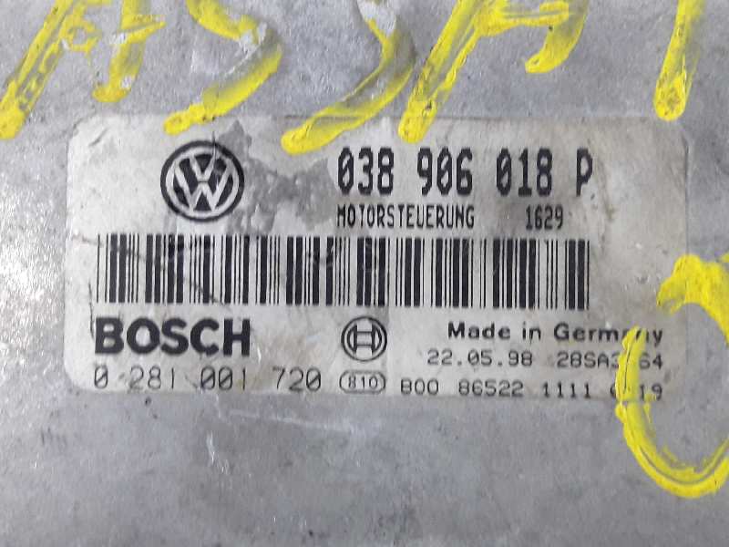 VOLKSWAGEN Passat B5 (1996-2005) Variklio kompiuteris 038906018P,2222DL 19669925