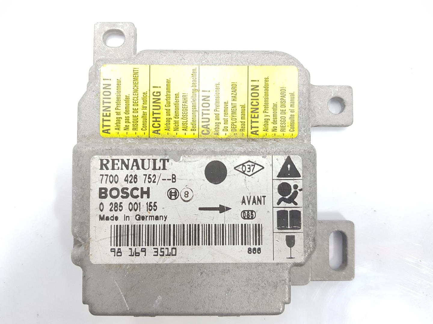 RENAULT Clio 3 generation (2005-2012) SRS Control Unit 7700426752, 7700426752, 2222DL 24857232