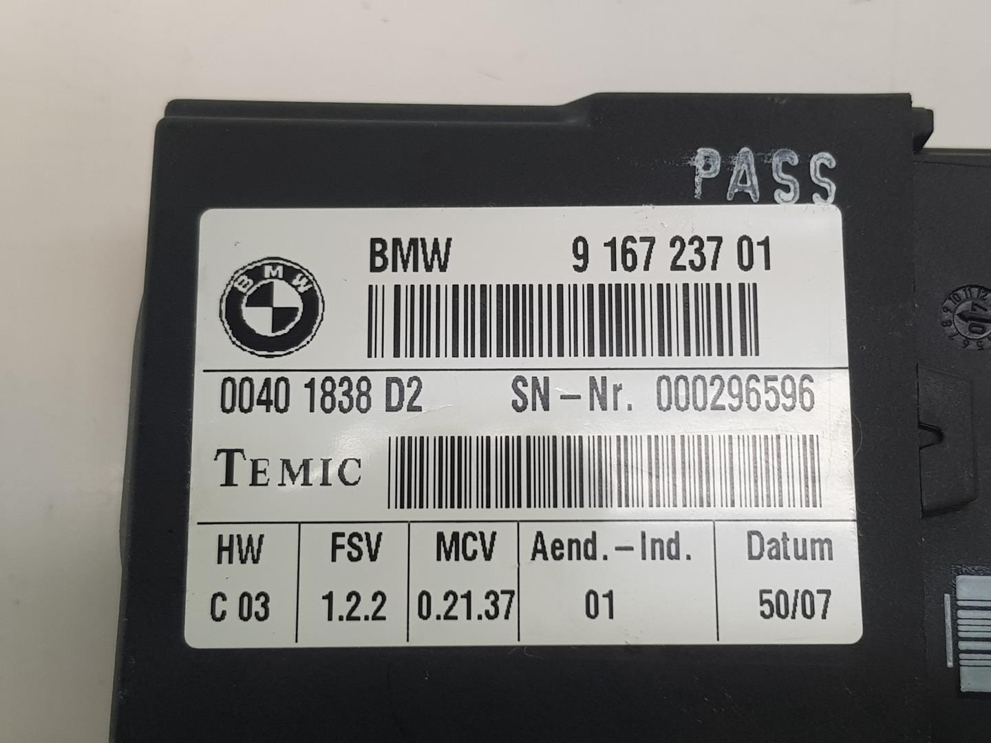 BMW 3 Series E90/E91/E92/E93 (2004-2013) Other Control Units 9167237, 9167237 19818607