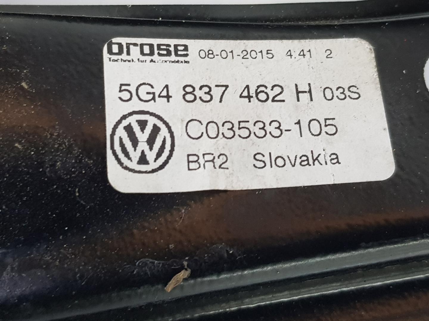 VOLKSWAGEN Golf 7 generation (2012-2024) Priekšējo labo durvju logu pacēlājs 5G4837462H, 5G4837462H, SINMOTOR 19942400