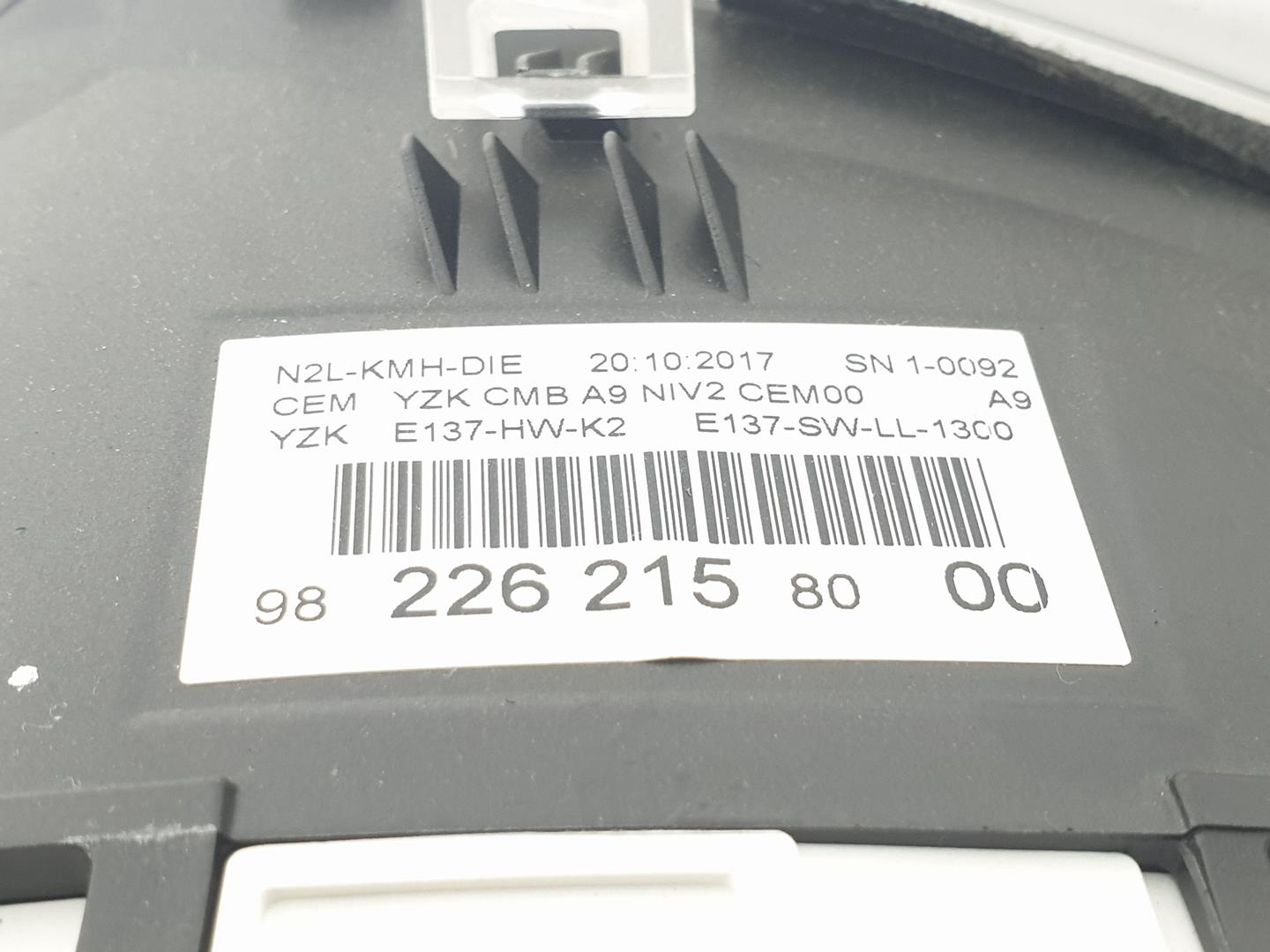 PEUGEOT 208 Peugeot 208 (2012-2015) Speedometer 9822621580, 9825986680 23539731