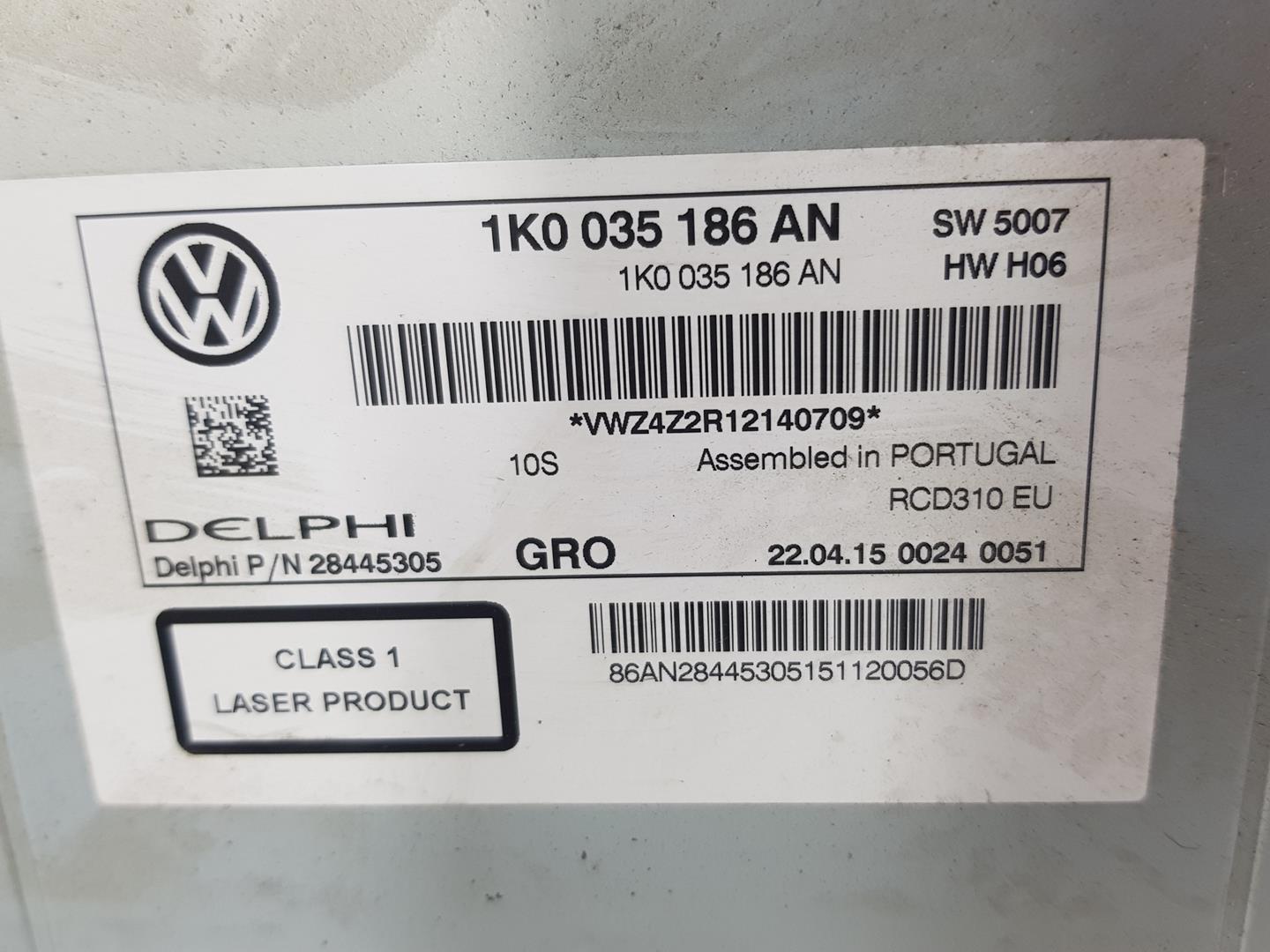 VOLKSWAGEN Touran 1 generation (2003-2015) Музичний плеєр без GPS 1K0035186AN,1K0035186AN 24234802