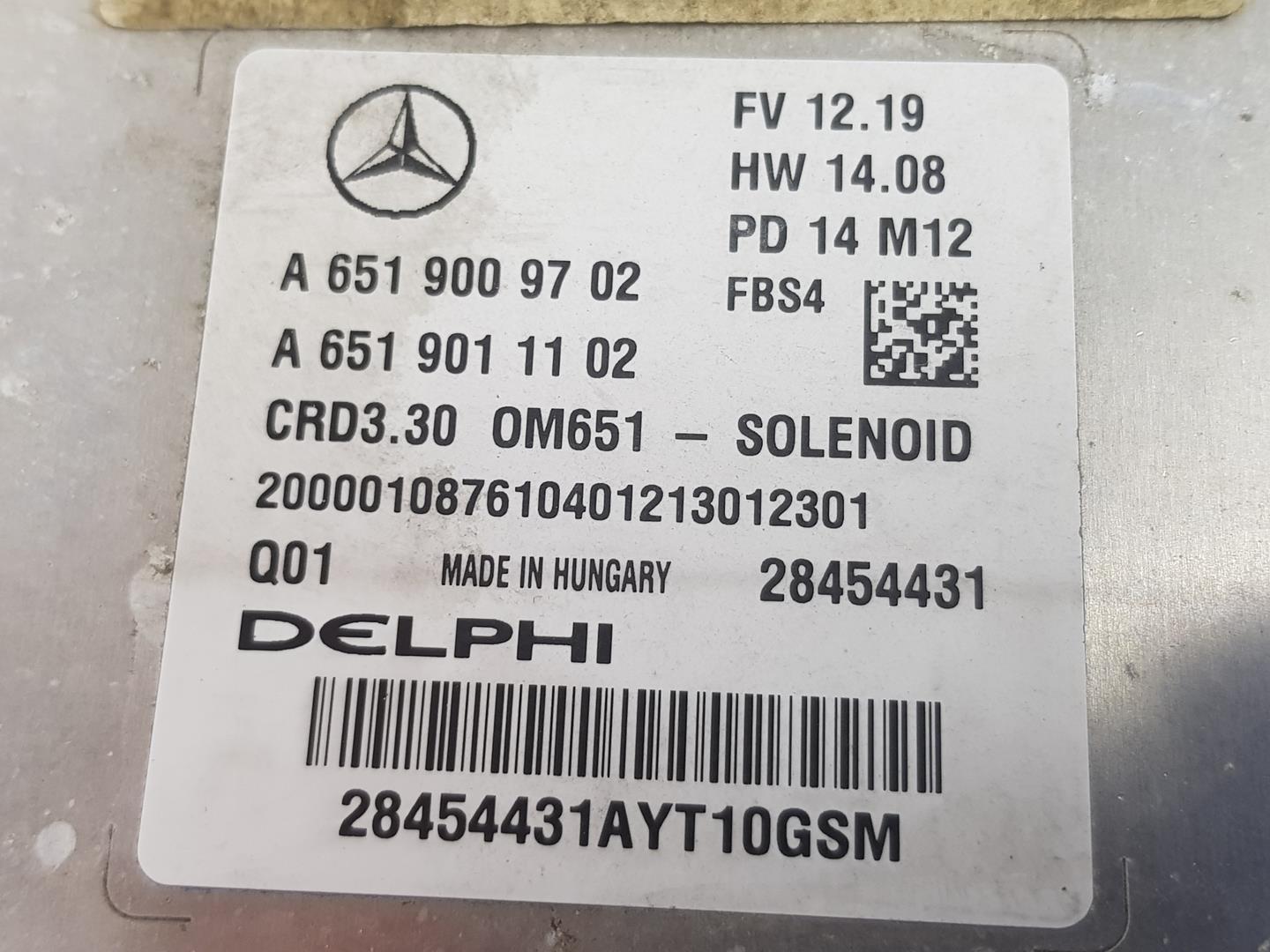 MERCEDES-BENZ A-Class W176 (2012-2018) Calculateur d'unité de commande du moteur A6519009702, A6519009702 23795227