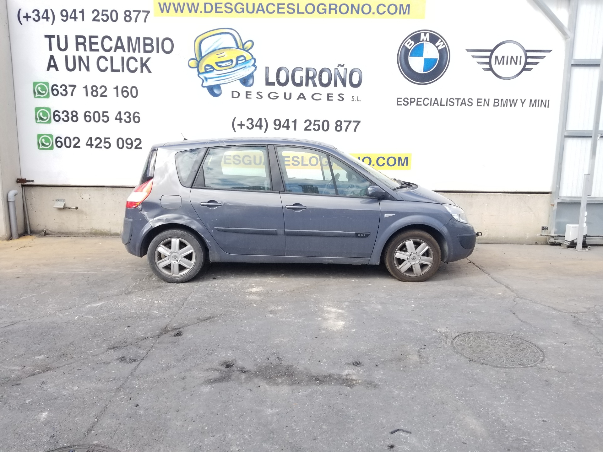 RENAULT Scenic 2 generation (2003-2010) Передні ліві двері 7751477221,7751477221,COLORGRISOSCURO 20869476