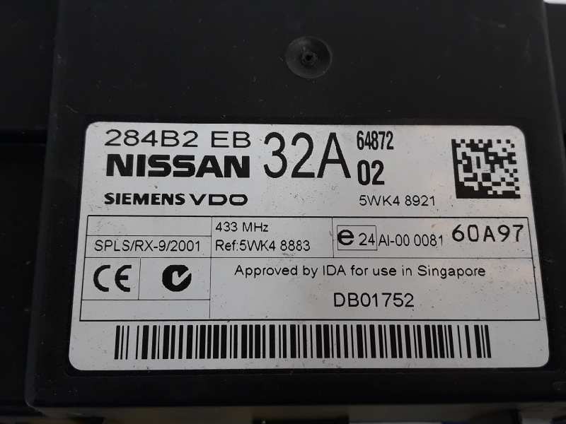 NISSAN NP300 1 generation (2008-2015) Comfort-ohjausyksikkö 284B2EB32A,5WK48921 19625438