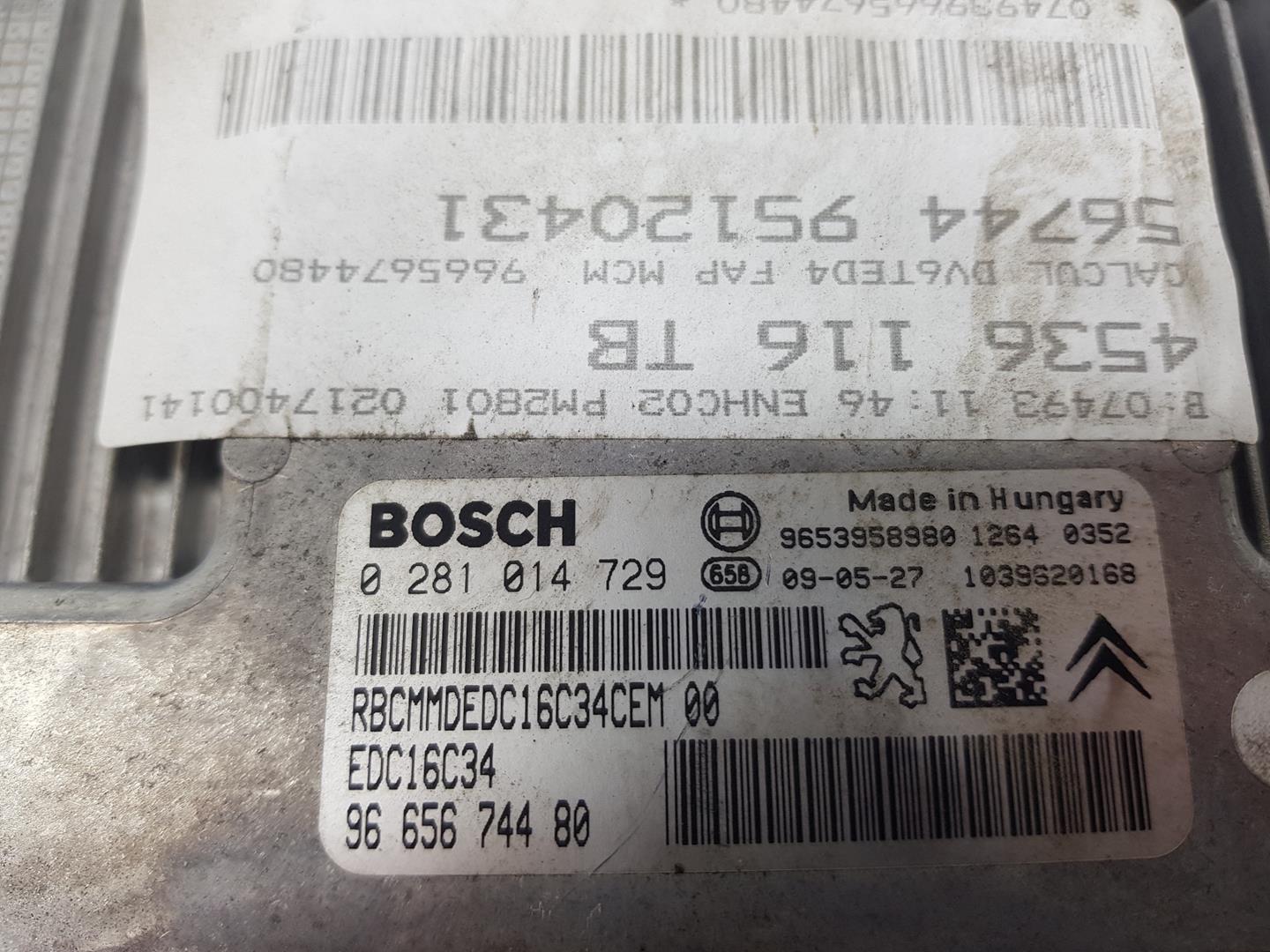 PEUGEOT 3008 1 generation (2010-2016) Блок керування двигуном ECU 9665674480,9665674480 24226600