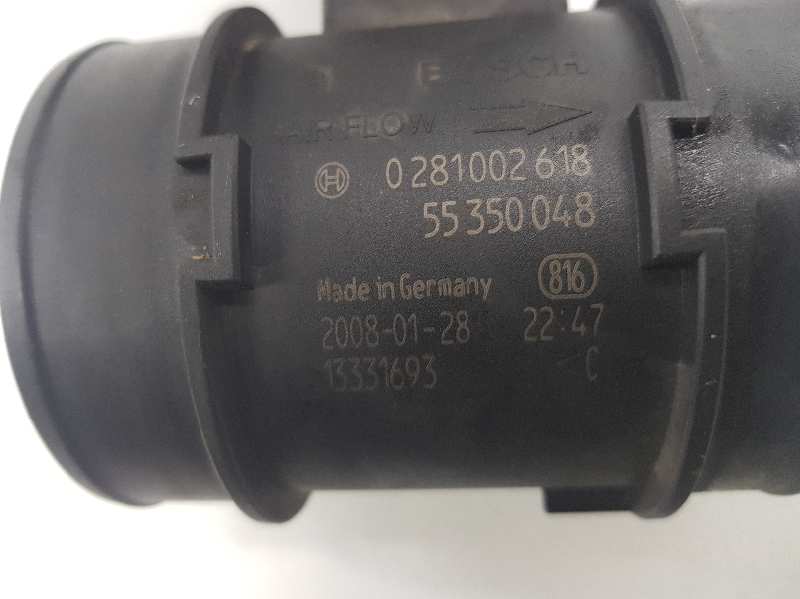 OPEL Corsa D (2006-2020) Mass Air Flow Sensor MAF 55350048, 0281002618, 93178243 24076610