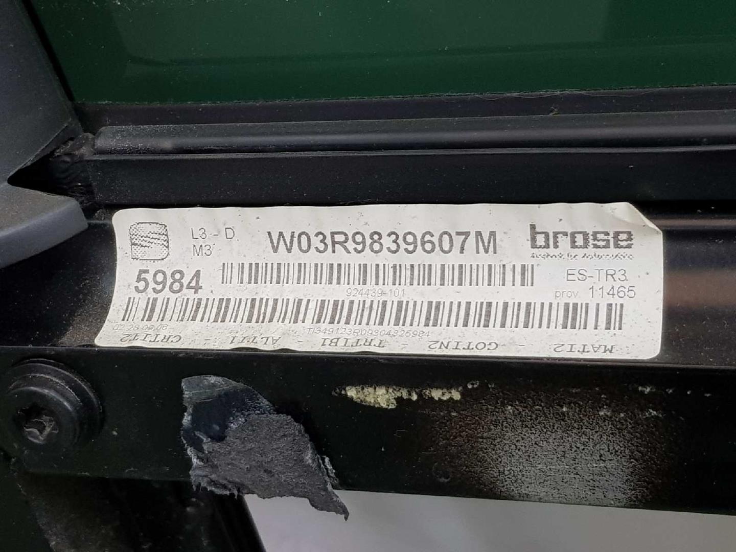 SEAT Exeo 1 generation (2009-2012) Rear left door window lifter 8E0839461C,W03R9839607M,8E0839461C 19906074