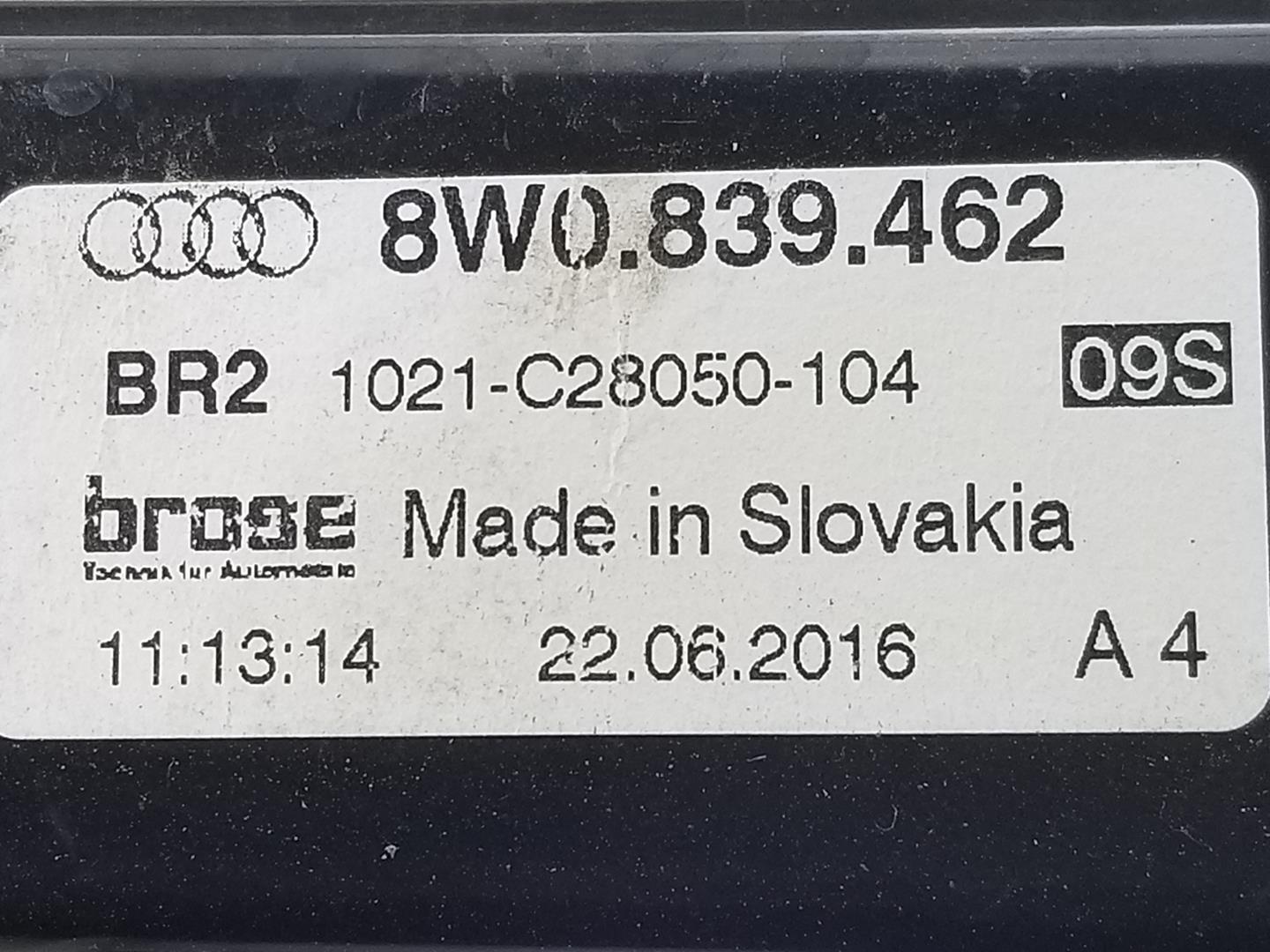 AUDI A4 B9/8W (2015-2024) Rear Right Door Window Regulator 8W0839462,8W0839462,SINMOTOR 19784385